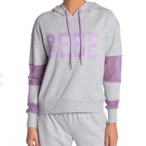 Bebe logo mesh panel hoodie - Picture 3 of 7